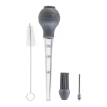Table Craft Turkey Basting Kit 2 oz (59ml), 12.5-Inch Set of 4 Pieces Includes Baster, Brush Attachment, Injector Needle & Cleaning Brush Silicone, Plastic & Stainless Steel - Table Craft