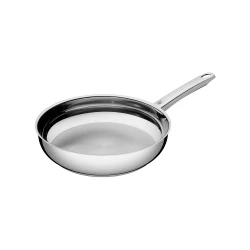 WMF Profi Frying Pan 24 cm Cromargan Stainless Steel Skillet with TransTherm Base Induction-Compatible, Ideal for High-Heat Searing