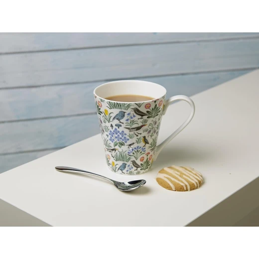 Kitchen Craft Victoria and Albert Voysey ‘My Garden’ Mug 450ml Fine Bone China Arts & Crafts Design with Birds and Plants Gift Boxed Dishwasher & Microwave Safe - KitchenCraft - Image 3