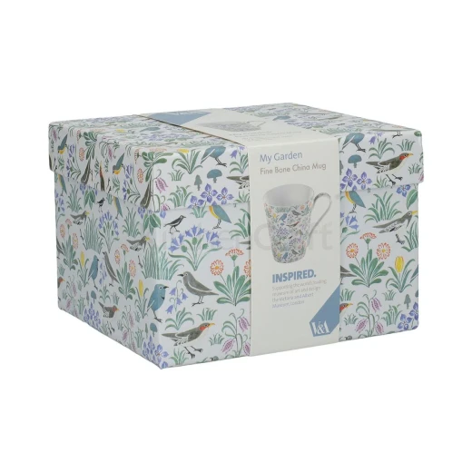 Kitchen Craft Victoria and Albert Voysey ‘My Garden’ Mug 450ml Fine Bone China Arts & Crafts Design with Birds and Plants Gift Boxed Dishwasher & Microwave Safe - KitchenCraft - Image 2