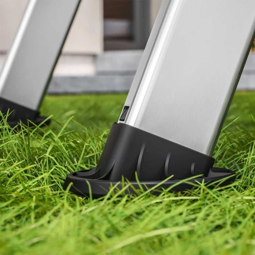 Hailo EasyClix Garden Foot Set Size L Replaceable Ladder Feet for Hailo Stepladders, 4 Non-Slip Plastic Feet, Clips Included, Black - Hailo - Image 2