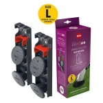 Hailo EasyClix Garden Foot Set Size L Replaceable Ladder Feet for Hailo Stepladders, 4 Non-Slip Plastic Feet, Clips Included, Black - Hailo