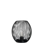 Leonardo Casolare LED Lantern 18cm Decorative Metal Lantern with 6-Hour Timer, Warm Light, Black Finish, Ideal for Indoor & Outdoor Ambience - Leonardo