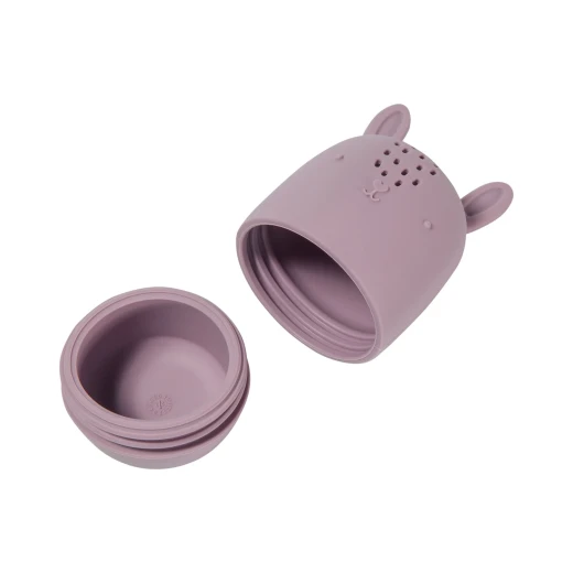مجموعة أساسيات الأطفال طقم طعام 3 قطع (طبق، كوب، ملعقة) + ألعاب استحمام سيليكون + ضوء ليلي USB قابل لإعادة الشحن تصميم صديق للبيئة ولطيف للأطفال من عمر سنة وما فوق من بيبي كونفورت - بيبي كونفورت - Image 2
