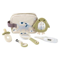 Bebe confort Baby Care Essential Set, Baby Health Care and Grooming Kit, from Birth Newborn Care, Ideal for Travelling, Case Included, Dog & Seagulls