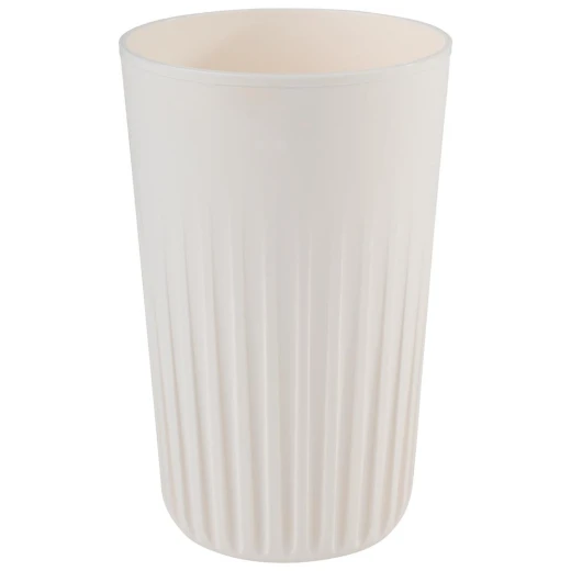 APS Reusable TO GO Cup 400ml White Polypropylene Coffee Cup with Lid Stackable, Insulated Grooved Design, 100% Recyclable - APS - Image 7