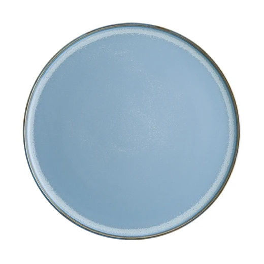 Bonna Sky Hygge Flat Porcelain Plate 28 cm, Blue  Reactive Glaze Finish, Unique Texture & Color Variations - Bonna - Image 3
