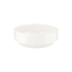 Bonna White Porcelain Bowl 14 cm, 500ml Scratch & Break-Resistant, Stackable, Microwave & Dishwasher Safe