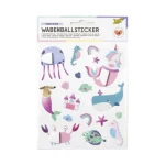 Folia Sweet Ocean Honeycomb Ball Sticker Sheet 18 Iridescent Pink Stickers (4 3D Honeycomb, 14 Flat) with Hot Foil 140 x 165 mm Perfect for Cards, Gifts & Crafts (18403) - Folia