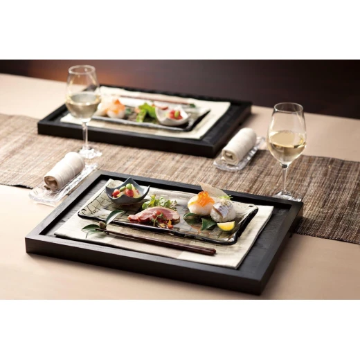 طبق مستطيل قطر 26×13 سم، رمادي من اي بي اس - اي بي اس - Image 4