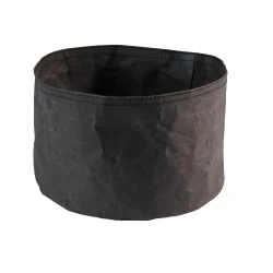 سلة بيضاوية من ورق باللون الأسود، بقطر 30x20 سم وارتفاع 18 سم من اي بي اس