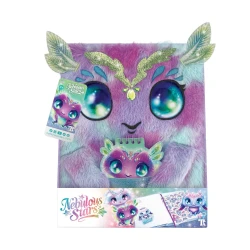 Nebulous Stars Plush Diary with Mini Plush Soft Glittery Cover, Fantasy Character Design, Themed Pages, for Kids Aged 7+