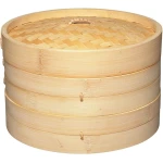 KitchenCraft World of Flavours Steamer, Bamboo, Two Floors, 25 cm, Beige - KitchenCraft