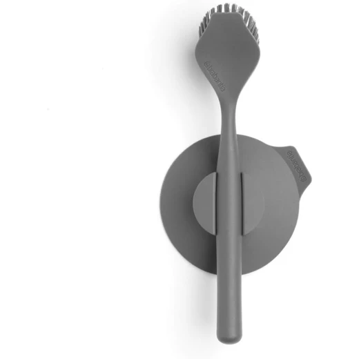 Brabantia 117589 Dish Brush with Suction Holder, Dark Grey, 11 x 23.5 x 6 cm Brabantia 117589 Dish Brush with Suction Holder, Dark Grey, 11 x 23.5 x 6 cm