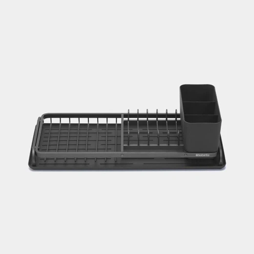 Brabantia Small Compact Dish Drying Rack Dark Gray Height: 12.5 cm, Length: 46.3 cm, Width: 20.0 cm Brabantia Small Compact Dish Drying Rack Dark Gray Height: 12.5 cm, Length: 46.3 cm, Width: 20.0 cm