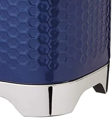 Kitchencraft Coffee Canister with Geometric Hexagon Pattern Midnight Navy1 1x11x19cm - KitchenCraft - Image 2