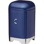 Kitchencraft Coffee Canister with Geometric Hexagon Pattern Midnight Navy1 1x11x19cm - KitchenCraft