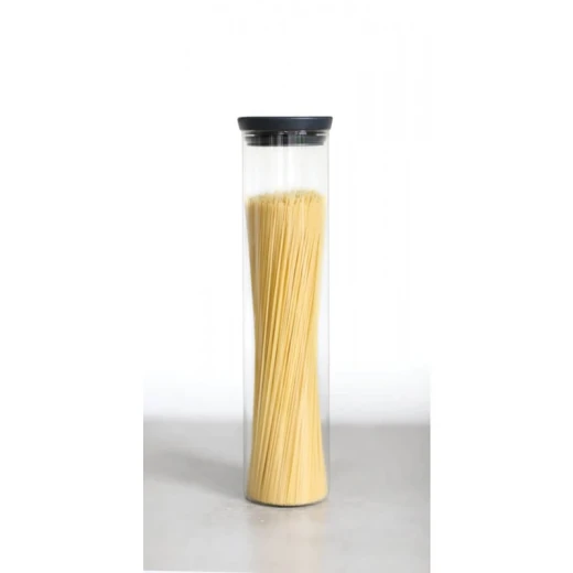 Brabantia Stackable Glass Jar 1.9 Liter Dark Grey - Kela - Image 6