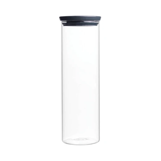 Brabantia Stackable Glass Jar 1.9 Liter Dark Grey Brabantia Stackable Glass Jar 1.9 Liter Dark Grey