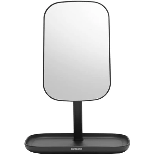 Brabantia Renew 360° Adjustable Vanity Bathroom Mirror with Stand & Storage Tray, Dark Grey Brabantia Renew 360° Adjustable Vanity Bathroom Mirror with Stand & Storage Tray, Dark Grey