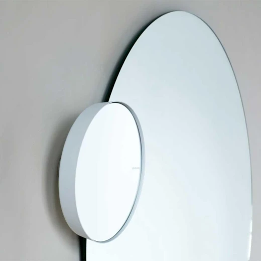 Brabantia Mindset Bathroom Mirror, 5X Zoom, Magnetic Holder (Mineral Fresh White) Wall Mounted Removable Shaving, Makeup Vanity Mirror - Brabantia - Image 3
