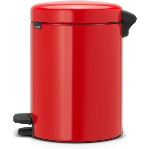 Brabantia New Icon Pedal Bin 5 Liter Red Soft-Close Lid, Removable Inner Bucket, Supports Ocean Cleanup Compact Trash Can - Brabantia - Image 5