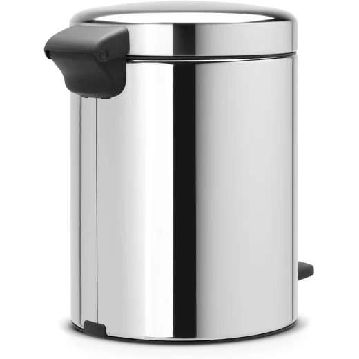 Brabantia New Icon Pedal Bin 5 Liter Brilliant Steel Soft-Close Lid, Removable Inner Bucket, Supports Ocean Cleanup Compact Trash Can - Brabantia - Image 4
