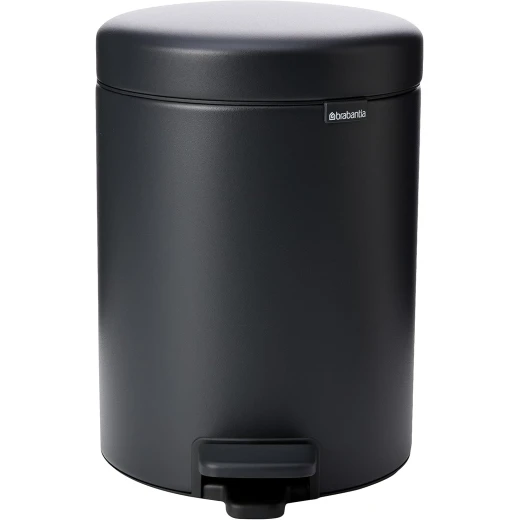 Brabantia New Icon Pedal Bin 5 Liter Matt Black Soft-Close Lid, Removable Inner Bucket, Supports Ocean Cleanup Compact Trash Can Brabantia New Icon Pedal Bin 5 Liter Matt Black Soft-Close Lid, Removable Inner Bucket, Supports Ocean Cleanup Compact Trash Can