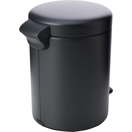 Brabantia New Icon Pedal Bin 5 Liter Matt Black Soft-Close Lid, Removable Inner Bucket, Supports Ocean Cleanup Compact Trash Can - Brabantia - Image 3
