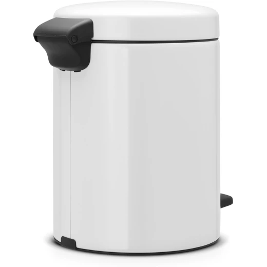 Brabantia New Icon Pedal Bin 5 Liter White Soft-Close Lid, Removable Inner Bucket, Supports Ocean Cleanup Compact Trash Can - Brabantia - Image 5