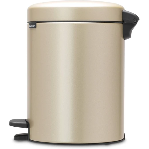 Brabantia NewIcon Pedal Bin 5L Champagne Soft Close Lid, Compact Design, Supports Ocean Cleanup, Stylish Trash Can for Bathroom or Office, 10-Year Guarantee - Brabantia - Image 3