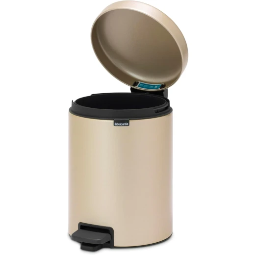 Brabantia NewIcon Pedal Bin 5L Champagne Soft Close Lid, Compact Design, Supports Ocean Cleanup, Stylish Trash Can for Bathroom or Office, 10-Year Guarantee - Brabantia - Image 2