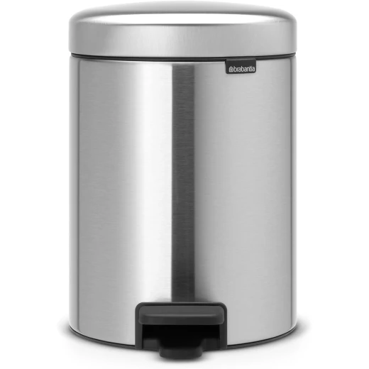Brabantia New Icon Pedal Bin 5 Liter Matt Steel Soft-Close Lid, Removable Inner Bucket, Supports Ocean Cleanup Compact Trash Can Brabantia New Icon Pedal Bin 5 Liter Matt Steel Soft-Close Lid, Removable Inner Bucket, Supports Ocean Cleanup Compact Trash Can