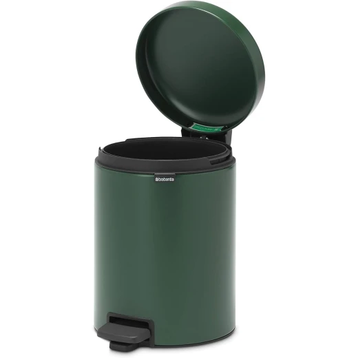 Brabantia New Icon Pedal Bin 5 Liter Pine Green Soft-Close Lid, Removable Inner Bucket, Supports Ocean Cleanup Compact Trash Can - Brabantia - Image 8