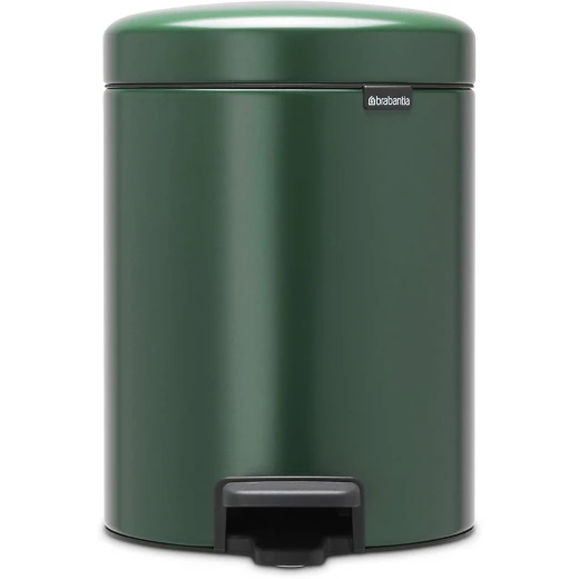 Brabantia New Icon Pedal Bin 5 Liter Pine Green Soft-Close Lid, Removable Inner Bucket, Supports Ocean Cleanup Compact Trash Can Brabantia New Icon Pedal Bin 5 Liter Pine Green Soft-Close Lid, Removable Inner Bucket, Supports Ocean Cleanup Compact Trash Can