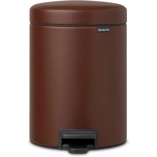 Brabantia New Icon Pedal Bin 5 Liter Mineral Cosy Brown Soft-Close Lid, Removable Inner Bucket, Supports Ocean Cleanup Compact Trash Can 21 x 27 x 29 cm Brabantia New Icon Pedal Bin 5 Liter Mineral Cosy Brown Soft-Close Lid, Removable Inner Bucket, Supports Ocean Cleanup Compact Trash Can 21 x 27 x 29 cm