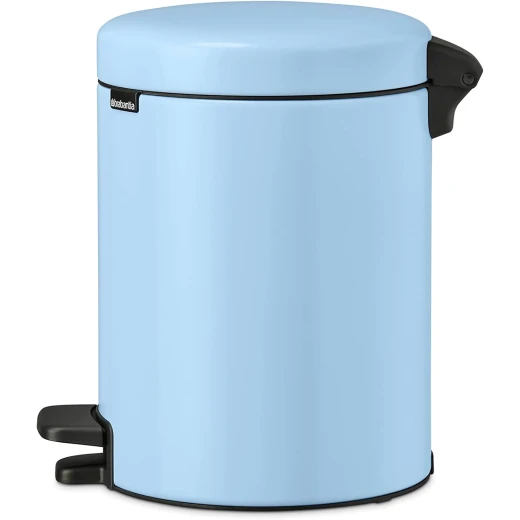 Brabantia NewIcon Pedal Bin 5L Small Waste Bin for Bathroom or Toilet Soft Closing Lid Light Pedal Operation  with Removable Inner Bucket - Non-Slip Base  Dreamy Blue 21 x 27 x 29 cm - Brabantia - Image 2