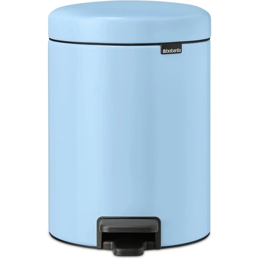 Brabantia NewIcon Pedal Bin 5L Small Waste Bin for Bathroom or Toilet Soft Closing Lid Light Pedal Operation with Removable Inner Bucket - Non-Slip Base Dreamy Blue 21 x 27 x 29 cm Brabantia NewIcon Pedal Bin 5L Small Waste Bin for Bathroom or Toilet Soft Closing Lid Light Pedal Operation with Removable Inner Bucket - Non-Slip Base Dreamy Blue 21 x 27 x 29 cm