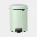 Brabantia NewIcon 5L Pedal Bin Jade Green Soft Close Lid, Odor Seal, Removable Inner Bucket, Non-Slip Base Small Trash Can for Bathroom, Kitchen, or Office - Brabantia