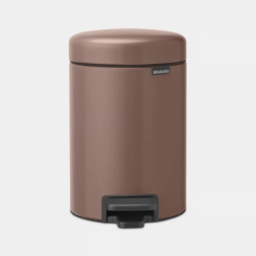Brabantia NewIcon 5L Pedal Bin Satin Taupe Soft Close Lid, Odor Seal, Removable Inner Bucket, Non-Slip Base Small Trash Can for Bathroom, Kitchen, or Office Brabantia NewIcon 5L Pedal Bin Satin Taupe Soft Close Lid, Odor Seal, Removable Inner Bucket, Non-Slip Base Small Trash Can for Bathroom, Kitchen, or Office