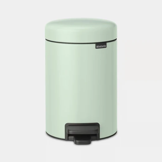 Brabantia NewIcon Pedal Bin 3L Jade Green Textured Mineral Coating, Soft Close Lid, Odor-Proof, Removable Inner Bucket, Anti-Tilt Small Trash Can for Bathroom, Bedroom, or Office Brabantia NewIcon Pedal Bin 3L Jade Green Textured Mineral Coating, Soft Close Lid, Odor-Proof, Removable Inner Bucket, Anti-Tilt Small Trash Can for Bathroom, Bedroom, or Office