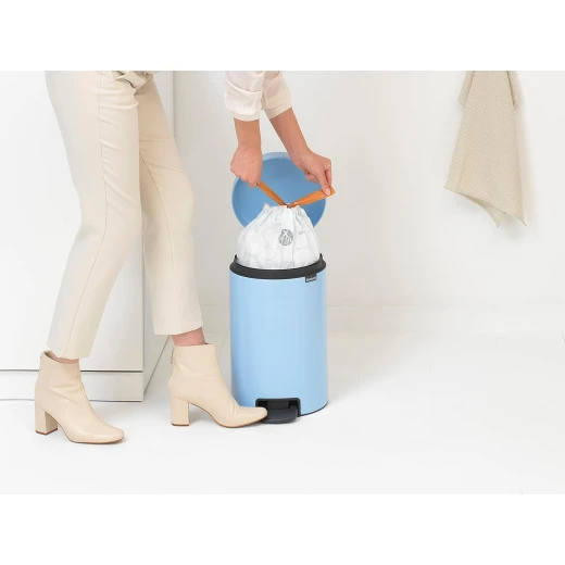 Brabantia NewIcon Pedal Bin 3L Dreamy Blue Soft Close Lid, Odor-Proof, Removable Inner Bucket, Non-Slip Base, Anti-Tilt Compact Trash Can for Bathroom, Bedroom, or Office Stylish and Space-Saving - Brabantia - Image 10