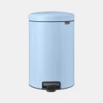 Brabantia NewIcon Pedal Bin 3L Dreamy Blue Soft Close Lid, Odor-Proof, Removable Inner Bucket, Non-Slip Base, Anti-Tilt Compact Trash Can for Bathroom, Bedroom, or Office Stylish and Space-Saving - Brabantia