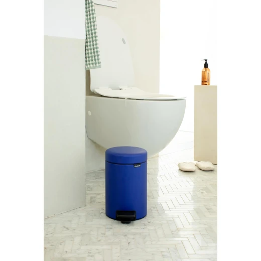 Brabantia NewIcon Pedal Bin 3L Mineral Powerful Blue Soft Close Lid, Odor-Proof, Removable Inner Bucket, Non-Slip Base, Anti-Tilt Compact Trash Can for Bathroom, Bedroom, or Office Stylish and Space-Saving - Brabantia - Image 9