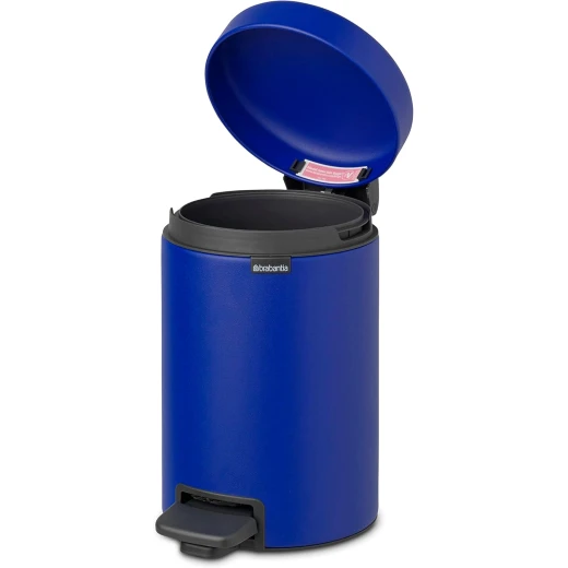 Brabantia NewIcon Pedal Bin 3L Mineral Powerful Blue Soft Close Lid, Odor-Proof, Removable Inner Bucket, Non-Slip Base, Anti-Tilt Compact Trash Can for Bathroom, Bedroom, or Office Stylish and Space-Saving - Brabantia - Image 6