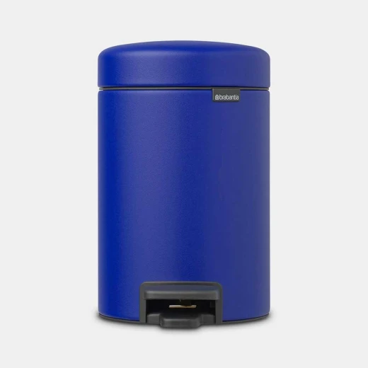 Brabantia NewIcon Pedal Bin 3L Mineral Powerful Blue Soft Close Lid, Odor-Proof, Removable Inner Bucket, Non-Slip Base, Anti-Tilt Compact Trash Can for Bathroom, Bedroom, or Office Stylish and Space-Saving - Brabantia - Image 2