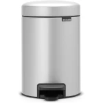 Brabantia NewIcon Pedal Bin 3L Almond Soft Close Lid, Removable Inner Bucket, Compact Fit, Supports Ocean Cleanup, 10-Year Guarantee - Brabantia