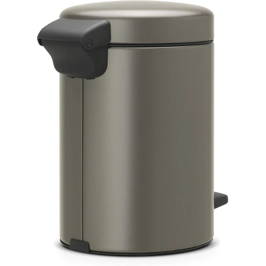 Brabantia NewIcon Pedal Bin 3L Platinum Soft Close Lid, Removable Plastic Inner Bucket, Supports Ocean Cleanup, 10-Year Guarantee Stylish Trash Can for Bathroom or Office - Brabantia - Image 4