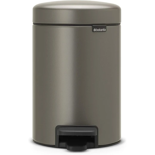 Brabantia NewIcon Pedal Bin 3L Platinum Soft Close Lid, Removable Plastic Inner Bucket, Supports Ocean Cleanup, 10-Year Guarantee Stylish Trash Can for Bathroom or Office Brabantia NewIcon Pedal Bin 3L Platinum Soft Close Lid, Removable Plastic Inner Bucket, Supports Ocean Cleanup, 10-Year Guarantee Stylish Trash Can for Bathroom or Office