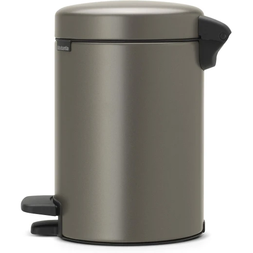Brabantia NewIcon Pedal Bin 3L Platinum Soft Close Lid, Removable Plastic Inner Bucket, Supports Ocean Cleanup, 10-Year Guarantee Stylish Trash Can for Bathroom or Office - Brabantia - Image 2